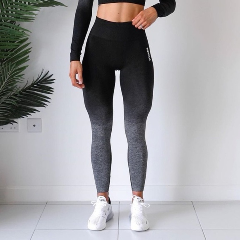 Gymshark Adapt Ombre Seamless Leggings Black/Black Marl
